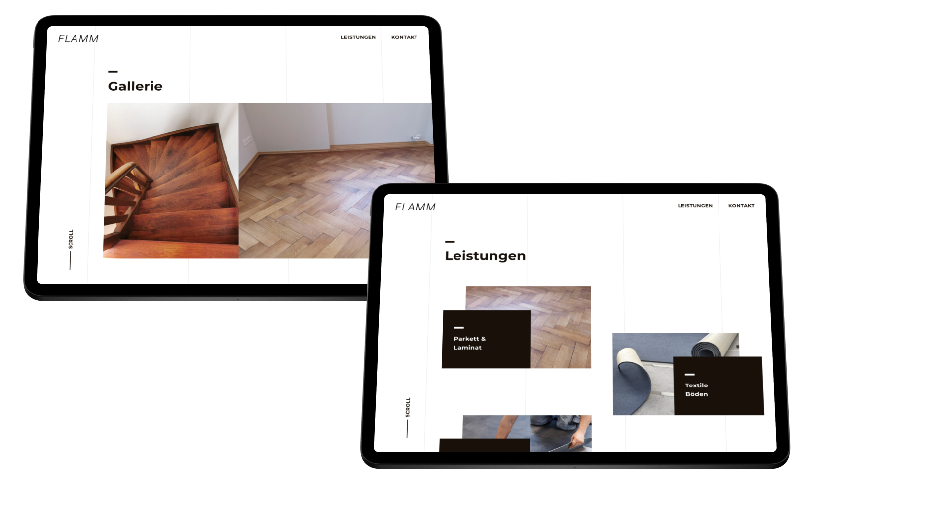 Website auf iPads