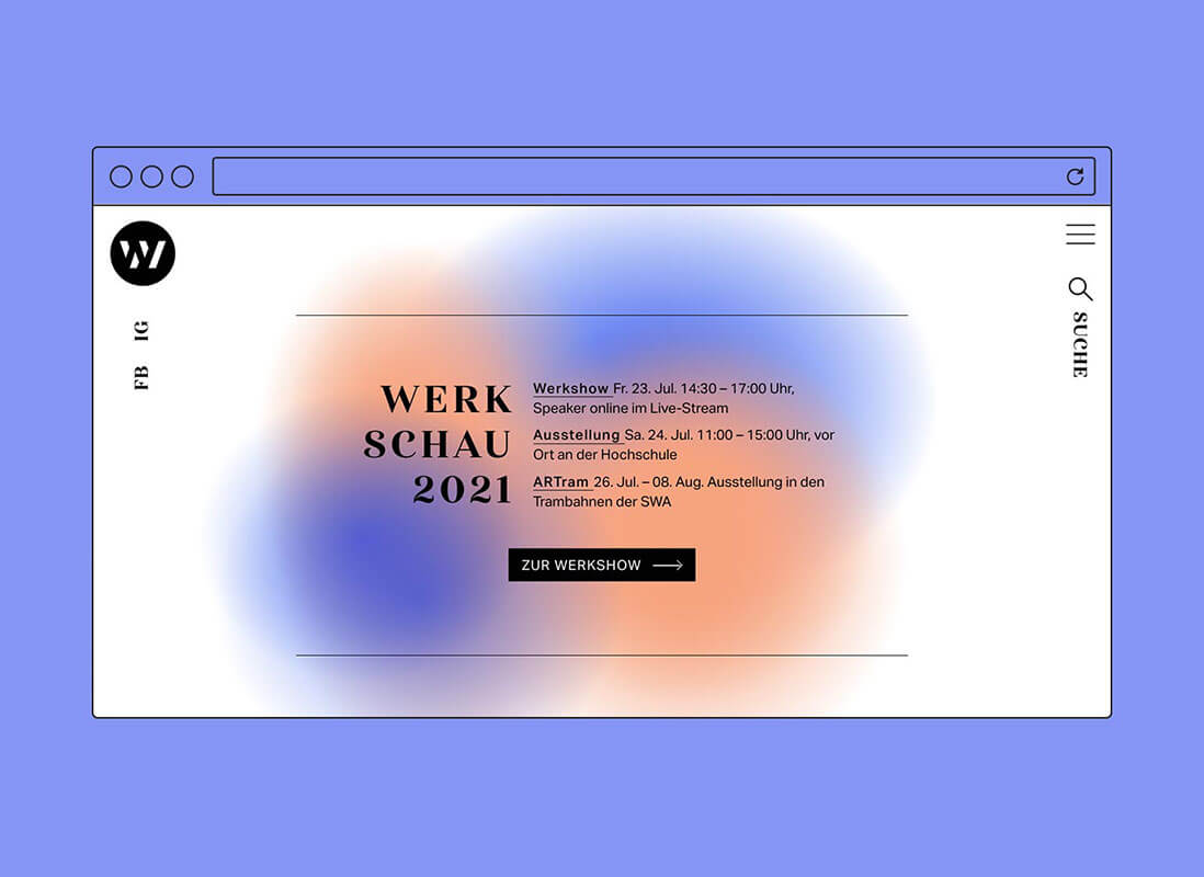 Screendesign Startseite